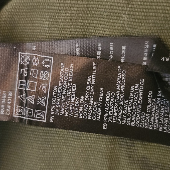 Vtg FOREVER 21 Army Green Abstract   Geometric Military Utility Vest - Picture 8 of 8